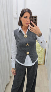 COORDINATO SPILLE GRIGIO ART.3189